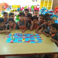 Rakhi making activity by Kindergarten