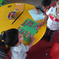 Rakhi making activity by Kindergarten