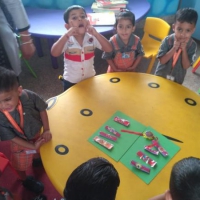 Rakhi making activity by Kindergarten