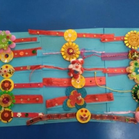 Rakhi making activity by Kindergarten