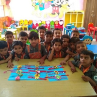 Rakhi making activity by Kindergarten